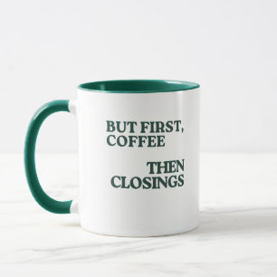 Aber zuerst, Kaffee dann die Tasse schließen