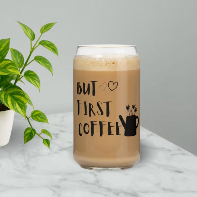 Aber zuerst Kaffee | Glas für Eiskaffee  (Von Creator hochgeladen)