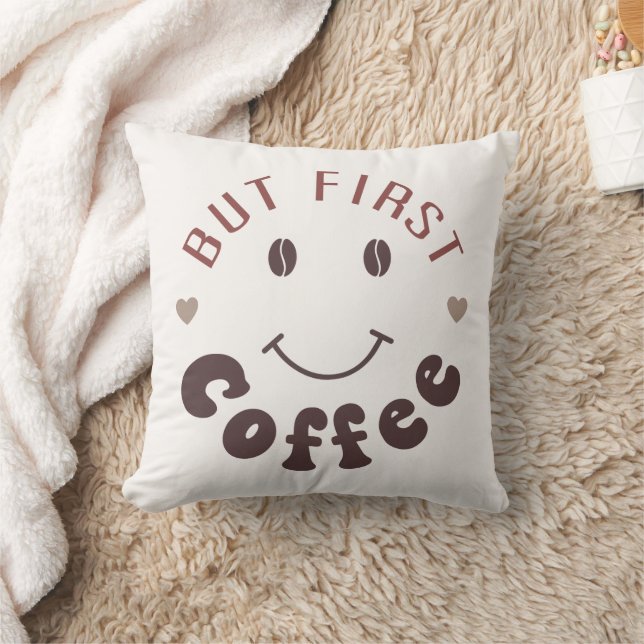 Aber zuerst, Kaffee Kissen (Decke)