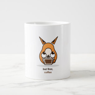 Aber zuerst Kaffee Süßer Fuchs Kaffeeliebhaber Hum Jumbo-Tasse