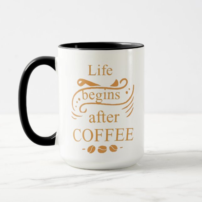 Aber zuerst Kaffee Tasse (Links)
