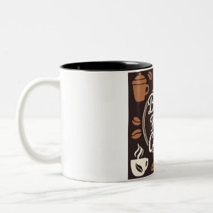"Aber zuerst Kaffee" - Treibstoff für deinen Tag Zweifarbige Tasse