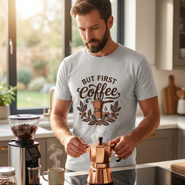Aber zuerst Kaffee Tri-Blend Shirt (Von Creator hochgeladen)