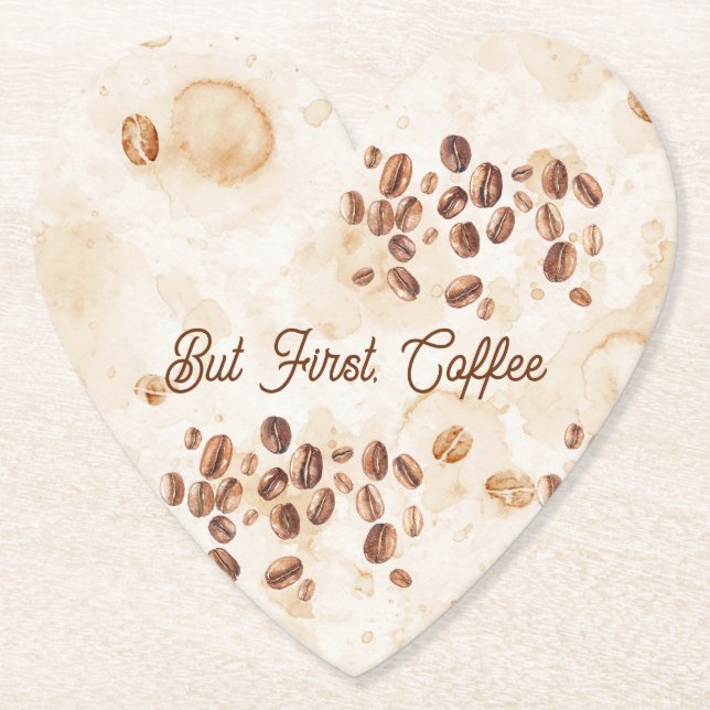 Aber zuerst Kaffee Untersetzer (Vorderseite)