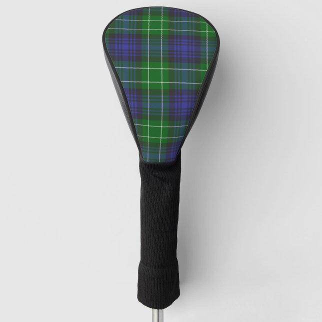 Abercrombie Blue Green Tartan Kariert schottisch Golf Headcover (Vorderseite)