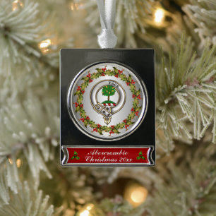 Abercrombie-Clan-Abzeichen Banner-Ornament Silber