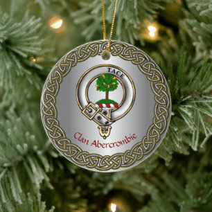 Abercrombie-Clan-Abzeichen/Tartan Distel personali Keramik Ornament