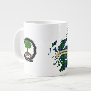Abercrombie Clan Abzeichen & Tartan Karte Jumbo-Tasse