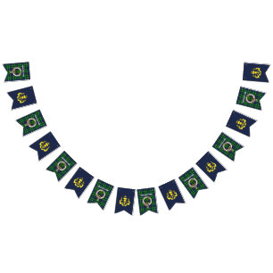 Abercrombie-Clan-Abzeichen/Tartan und goldene Dist Wimpelkette