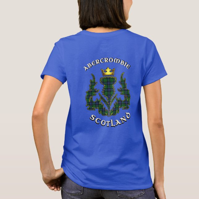 Abercrombie Clan Abzeichen & Tartan w/Motto T-Shirt (Rückseite)