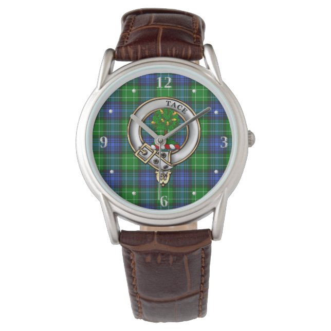 Abercrombie Clan Abzeichen & Tartan Watch Armbanduhr (Vorderseite)
