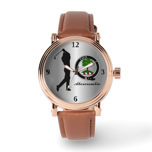 Abercrombie-Clan-Badge (Sein) Golf   Armbanduhr (Vorderseite)