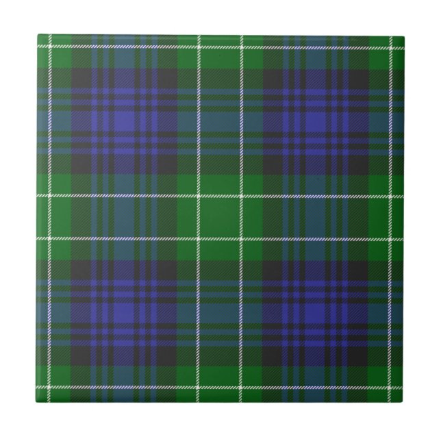 Abercrombie Clan Jagd Tartan Kariert Fliese (Vorderseite)