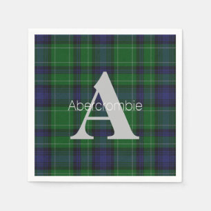 Abercrombie Clan Kariert Monogram Paper Napkins Serviette