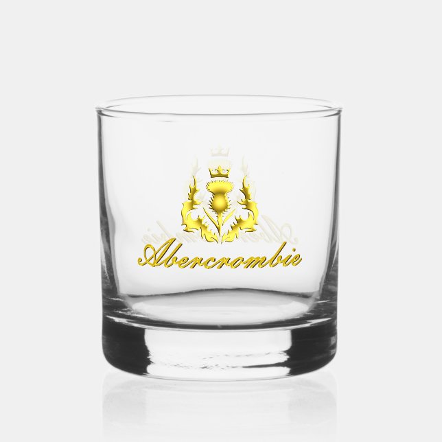 Abercrombie Gold Crowned Thistle Whiskey Glass Whiskyglas (Vorderseite)