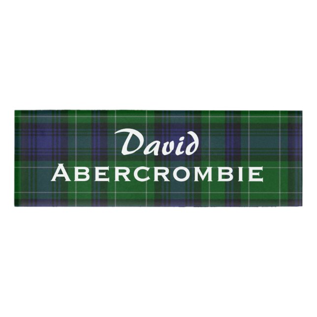 Abercrombie Kariert Individuelle Name Tag Namenschild (Vorderseite)