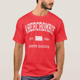 Abercrombie North Dakota Nd Vintage Sport Athletik T-Shirt