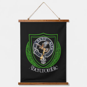 Abercrombie schottisches Clan-Wappen Wandteppich Mit Holzrahmen