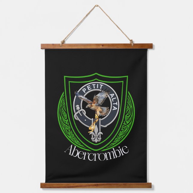 Abercrombie schottisches Clan-Wappen Wandteppich Mit Holzrahmen (Vorderseite)