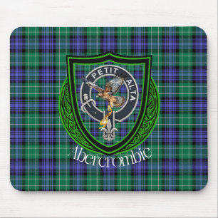 Abercrombie Scottish Clan Tartan & Wappen Mousepad
