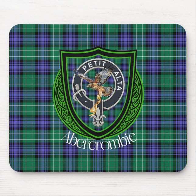 Abercrombie Scottish Clan Tartan & Wappen Mousepad (Vorne)