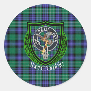 Abercrombie Scottish Clan Tartan & Wappen Runder Aufkleber
