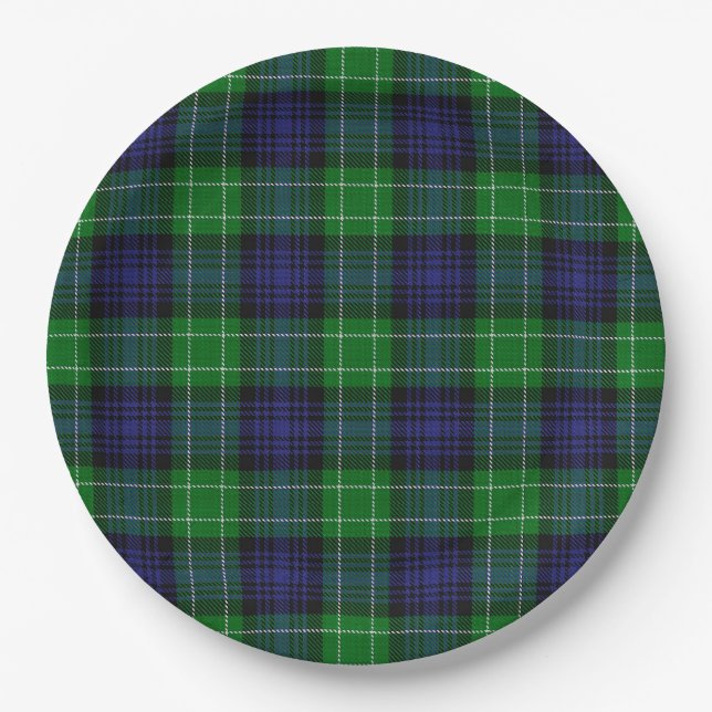 Abercrombie Tartan Pappteller (Vorderseite)