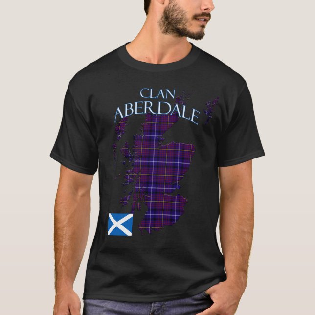 Aberdale Scottish Clan Tartan Scotland T-Shirt (Vorderseite)