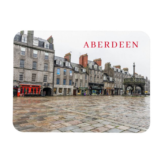 Aberdeen Castlegate Gebäude Ansicht Kühlschrankmag Magnet (Horizontal)