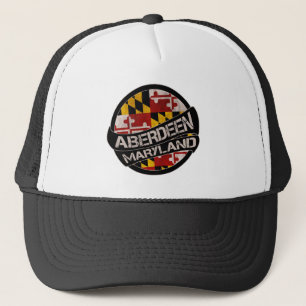Aberdeen Maryland Flag Grunge LKW-Hut Truckerkappe