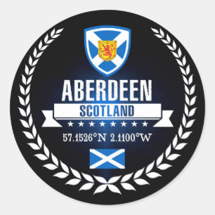 Aberdeen Runder Aufkleber