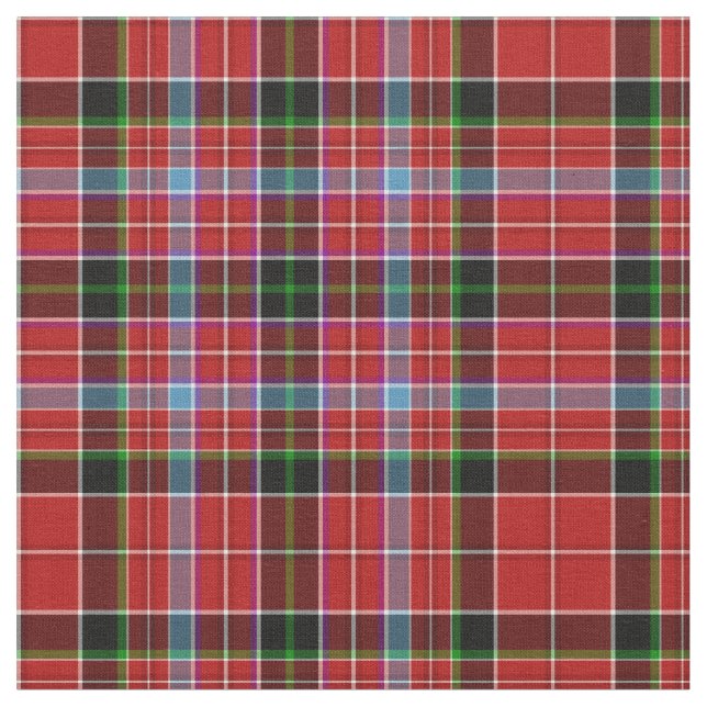 Aberdeen Scotland Tartan Red Kariert Stoff (Nahaufnahme)