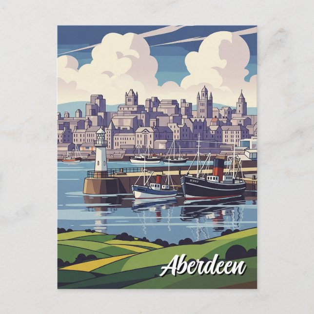 Aberdeen Scotland Travel Postkarte (Vorderseite)