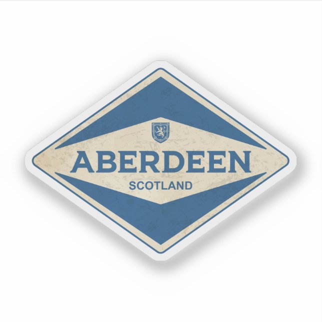 Aberdeen Scotland Vintag Aufkleber (Vorderseite)
