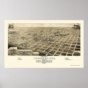 Aberdeen, SD Panoramic Map - 1883 Poster