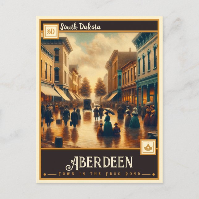 Aberdeen, Süddakota | VINTAG Postkarte (Vorderseite)