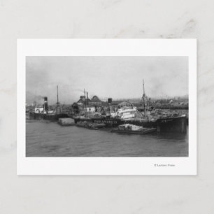 Aberdeen, WA - Sicht auf die Wasserfront und die S Postkarte