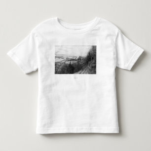 Aberdeen, WA Stadtansicht-Mühle und Hafen Kleinkind T-shirt