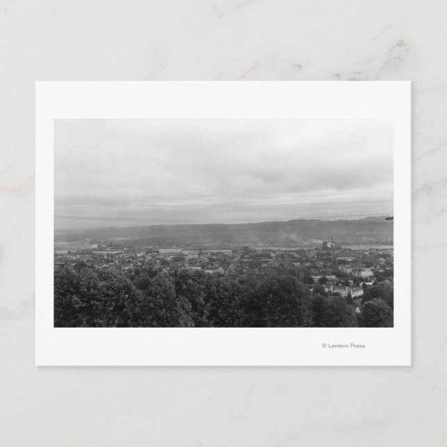 Aberdeen, WA Town View von Belaire Hill Postkarte (Vorderseite)