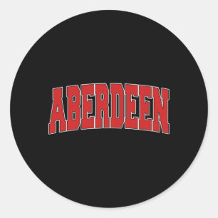 Aberdeen Wa Washington Universität Stil Usa Vintag Runder Aufkleber