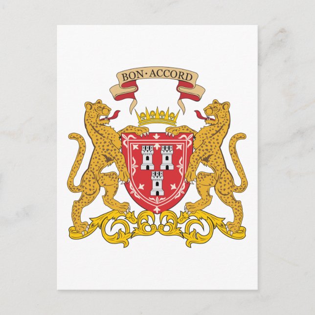 Aberdeen-Wappen Postkarte (Vorderseite)