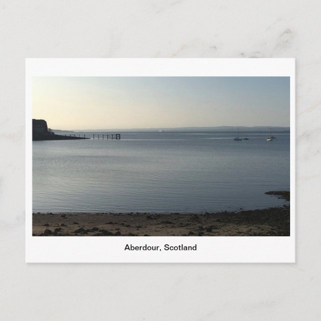 Aberdour Harbour bei Morgendämmerung Postkarte (Vorderseite)