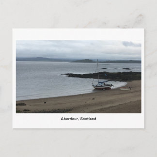 Aberdour Harbour - Boot am Strand Postkarte