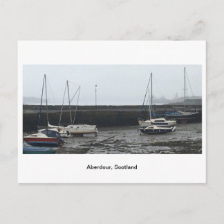 Aberdour, Schottland - Boote bei geringer Strömung Postkarte