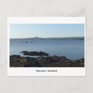 Aberdour, Schottland - Wasser und Felsen Postkarte