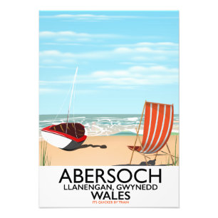Abersoch Llanengan in Gwynedd, Wales Reiseplakat Fotodruck