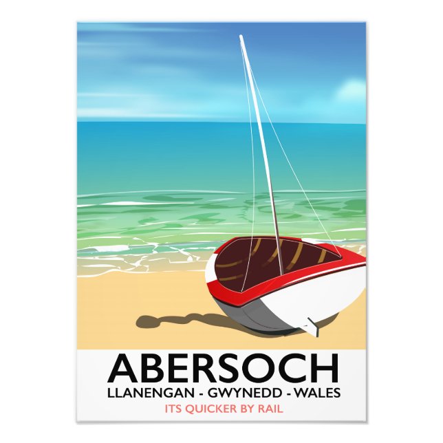 Abersoch, Llanengan Wales Reiseplakat Fotodruck (Vorne)