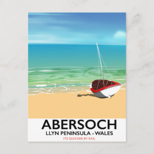 Abersoch, Llyn Peninsula Wales, ein Urlaubsposter Postkarte