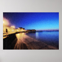 Aberystwyth am Nachtposter