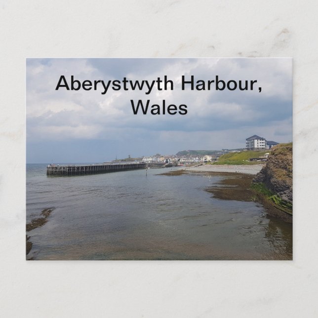 Aberystwyth Harbour, Wales Feiertagspostkarte (Vorderseite)